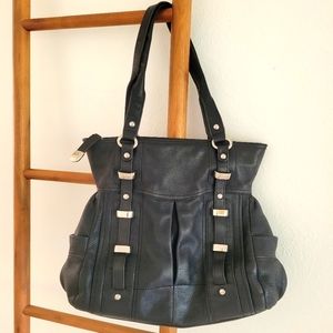 B Makowsky Jordana Black Handbag Purse Originally $298.00